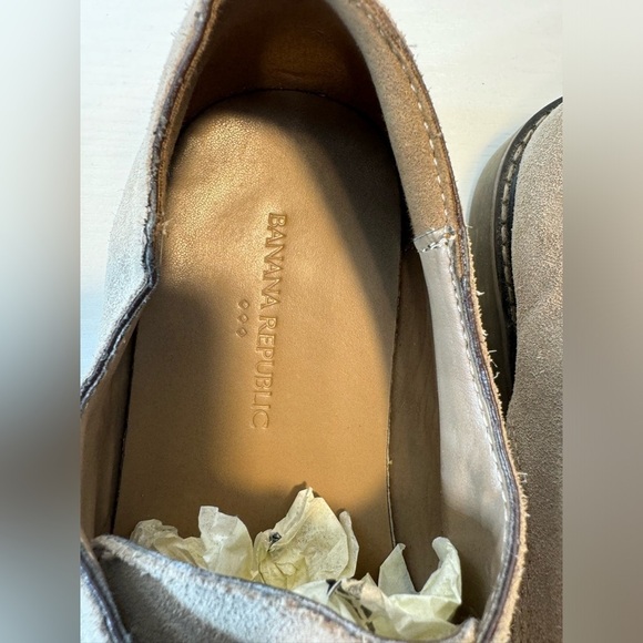 Men’s Banana Republic Tan Suede Leather Brown Lace Casual Dress Shoe size 9 - Picture 8 of 13